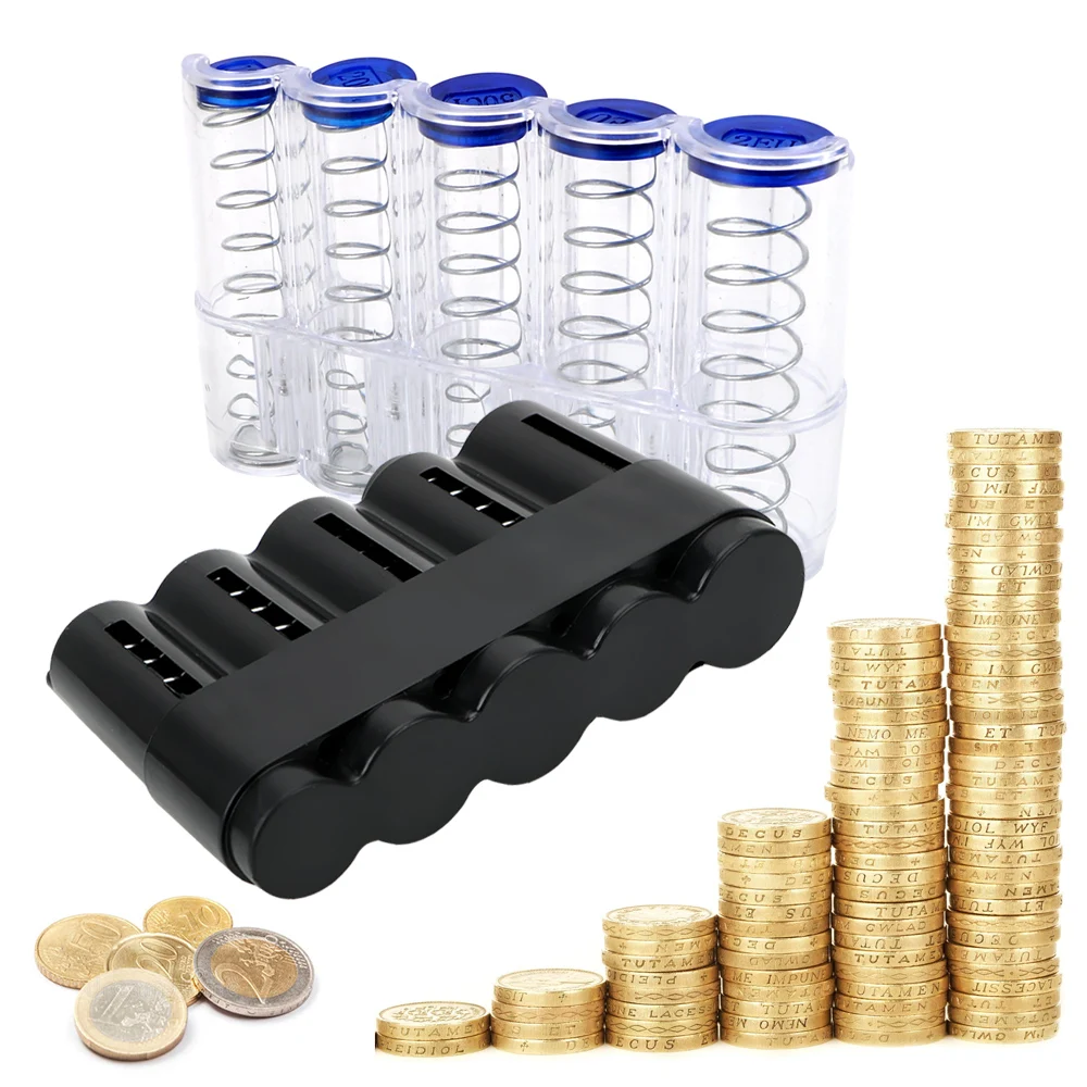 NICEYARD Euro Coin Dispenser Storage Box Money Boxes Storage Coins Purse Creative Coin Holder Case Saving Box Jar Home Decor