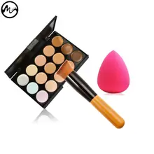 MINCH матовое покрытие палитра 15 долговечные цвета Водонепроницаемый крем для лица скрывающий порошок щетки губки