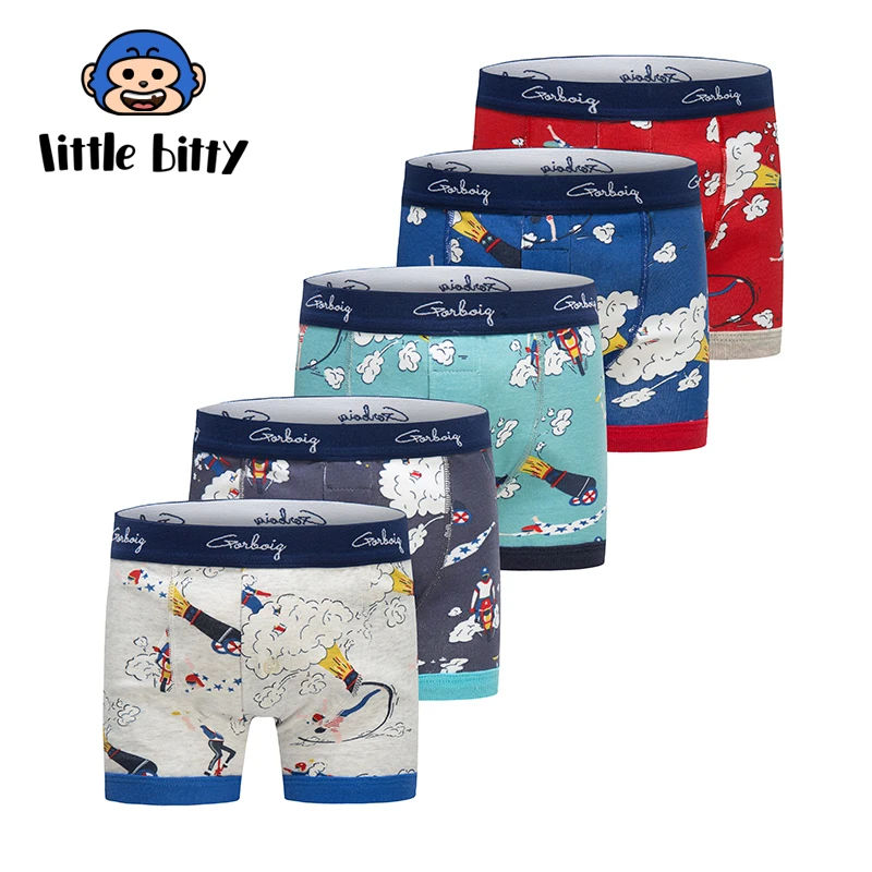 

Boys Underwear Children Short Panties 5 Pcs/Set Cotton Underpants Toddler Boys Panties Cartoon Patterns Children Briefs Costume