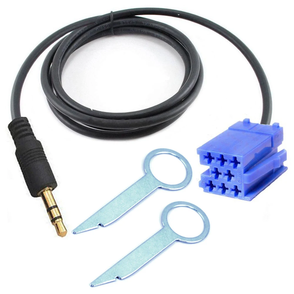 

Biurlink Car CD 8Pin Mini ISO Aux-in Adapter Cable and Removal Key Tools for Volkswagen Skoda double-din Radio / CD Players