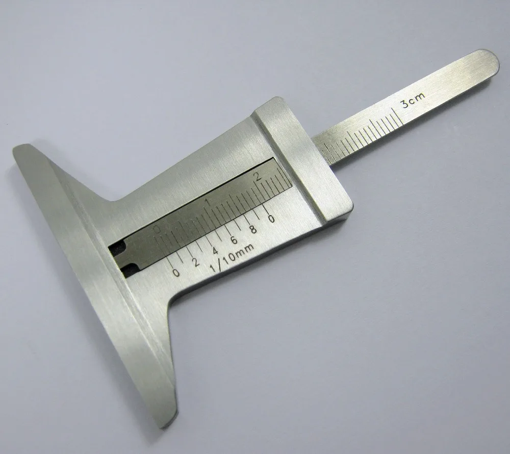 

High quality Stainless steel mono block Tyre depth gauge tire thread guage tire depth vernier caliper #T1