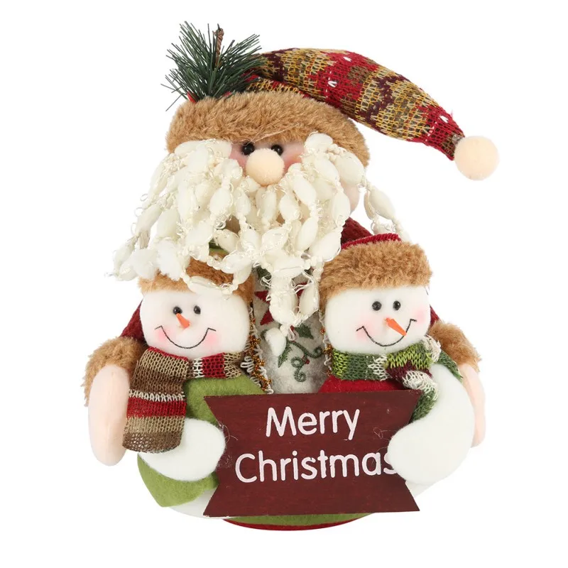 Рождественские украшения в виде Санта-Клауса, снеговика, лося, куклы, рождественские украшения, вечерние украшения для дома, подарок на год Z - Color: 27x19cm