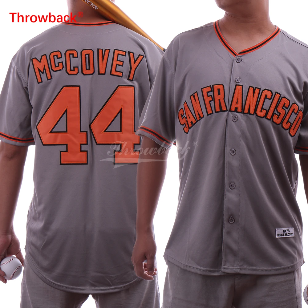 Игровая ретро-футболка Для мужчин Сан-Франциско трикотаж Вилли McCovey #44 перешивала