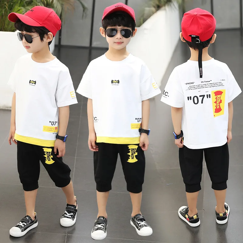

2019 Clothes For Boy 4 5 6 7 8 9 10 11 12 13 Years Boys Summer Clothes Set New Teen Toddler Sports Boy Clothing Shirt + Pant 2pc