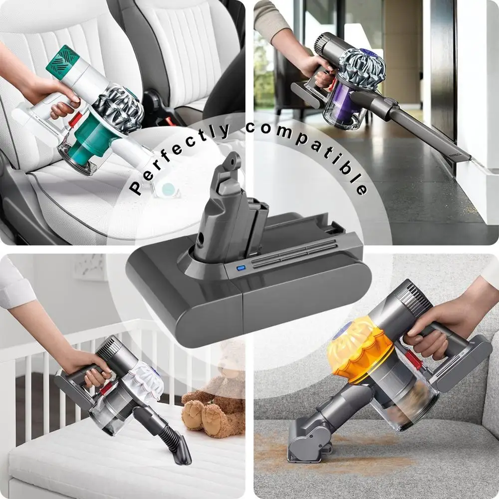2 упаковки литий ионный аккумулятор 21 6 в 3000 мАч 3 0 Ач для Dyson V6 DC58 DC59 DC61 DC62 DC72 DC74 SV09