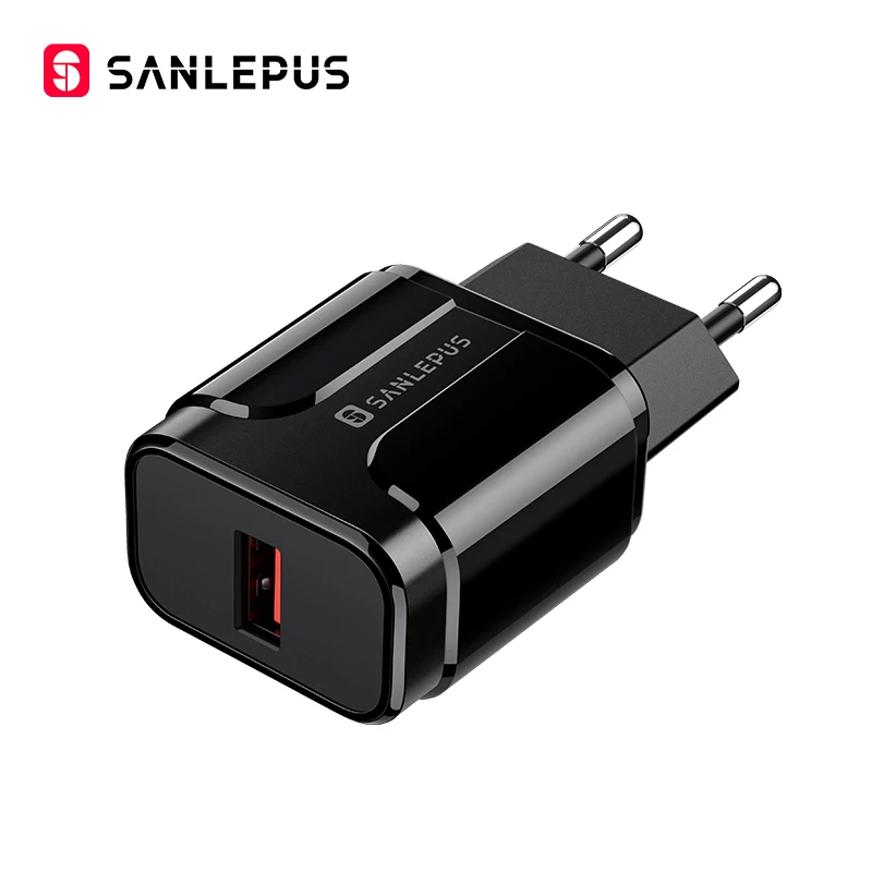 SANLEPUS 18 Вт USB зарядное устройство Quick Charge 3,0 быстрое настенное зарядное устройство для мобильного телефона QC3.0 для iPhone x 8 7 iPad samsung s9 s8 Xiaomi huawei - Тип штекера: EU Plug Black