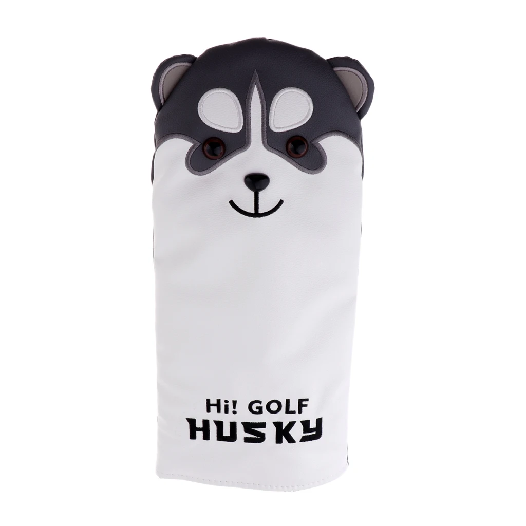 Golf Head Covers Headcover Driver Fairway Wood Covers Set with Dog Pattern