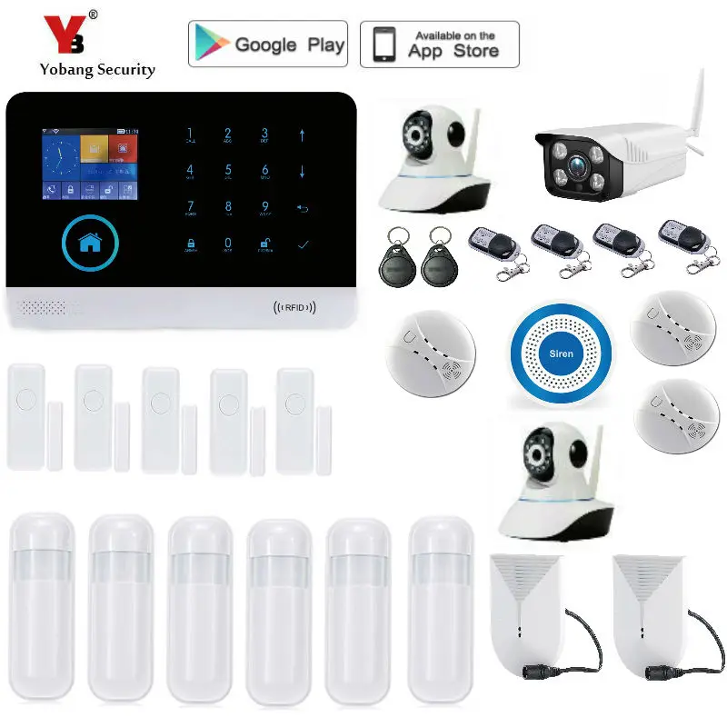 Yobang Security WIFI Home Burglar Security Alarm System Smart Alarm APP
