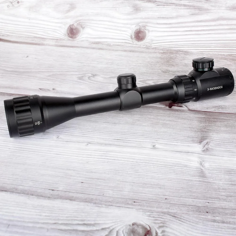 3-9x32 Тактический Rimfire Riflescope с крепежными кольцами для оружия спортивного снайперского использования охоты