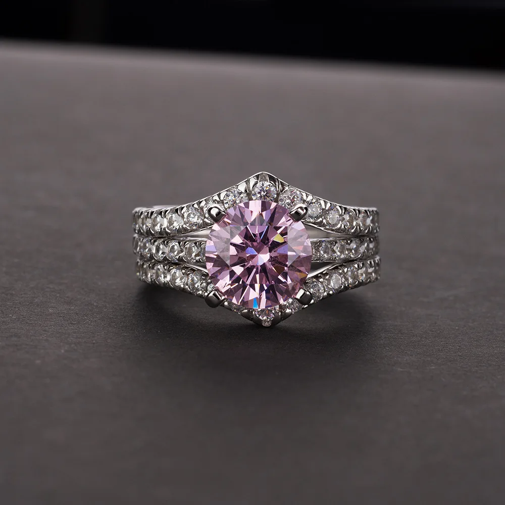 Pink Sapphire OneRain Трендовое 925 пробы Серебряное цитриновое розовое Сапфир белый топаз Аквамарин обручальные коктейльные кольца ювелирные изделия - Цвет камня: Pink Sapphire