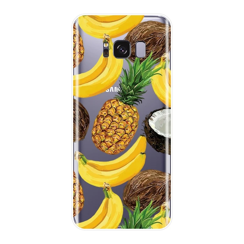 Силиконовый чехол для телефона Samsung Galaxy S5 S6 S7 Edge S8 S9 Plus персиковый ананас мягкая