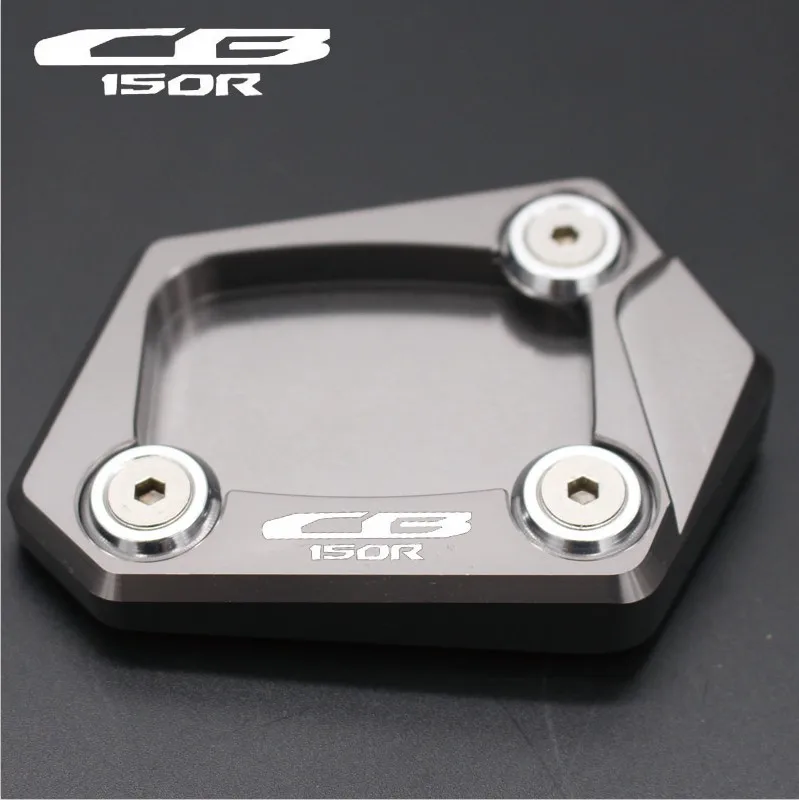 CNC Billet Aluminum Kickstand Foot Plate Side Stand Extension Pad Enlarge Extension For Honda CB150R CB 150R