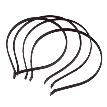 

Girls Hair Clasp For Women Blacke Satin Covered Hairbands Lint Covered HeadBand 7mm 5mm Head Hoop Hair Accessory 10pcs/lot