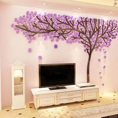 

Latest style, family decoration acrylic 3D wall sticker forest ornaments, a pair of snowflake deer various styles