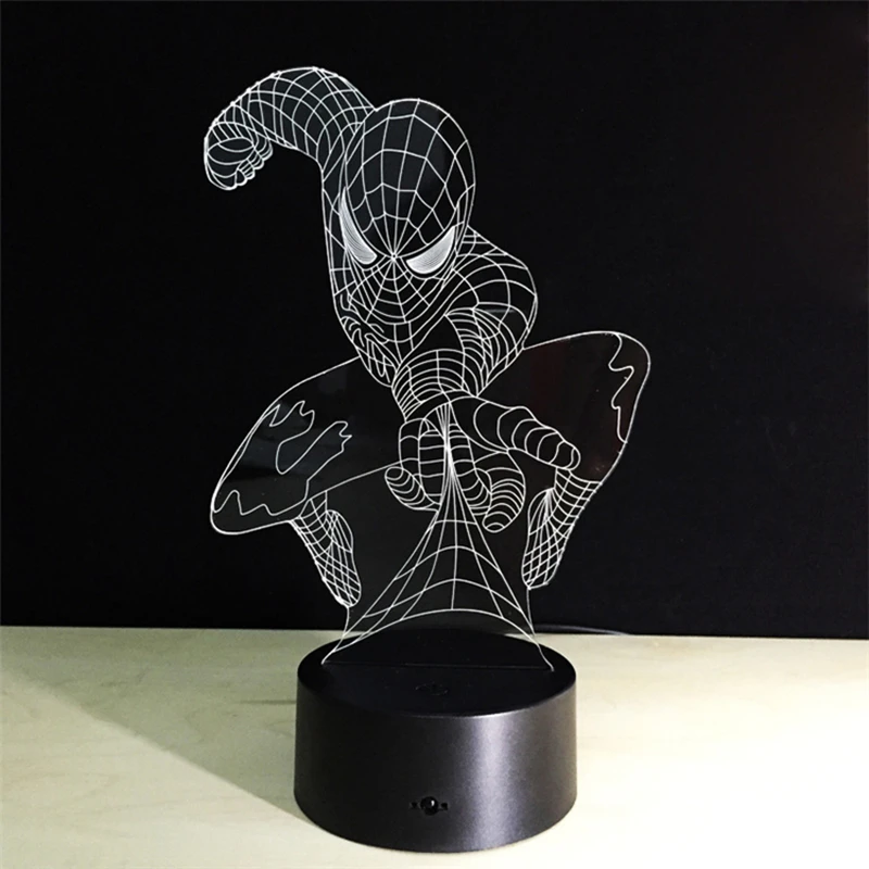  3D Lights Night LED Table Lamp RGB Remote Control 7 Colors Changing New Year Decoration Baby Sleepi - 32863755101