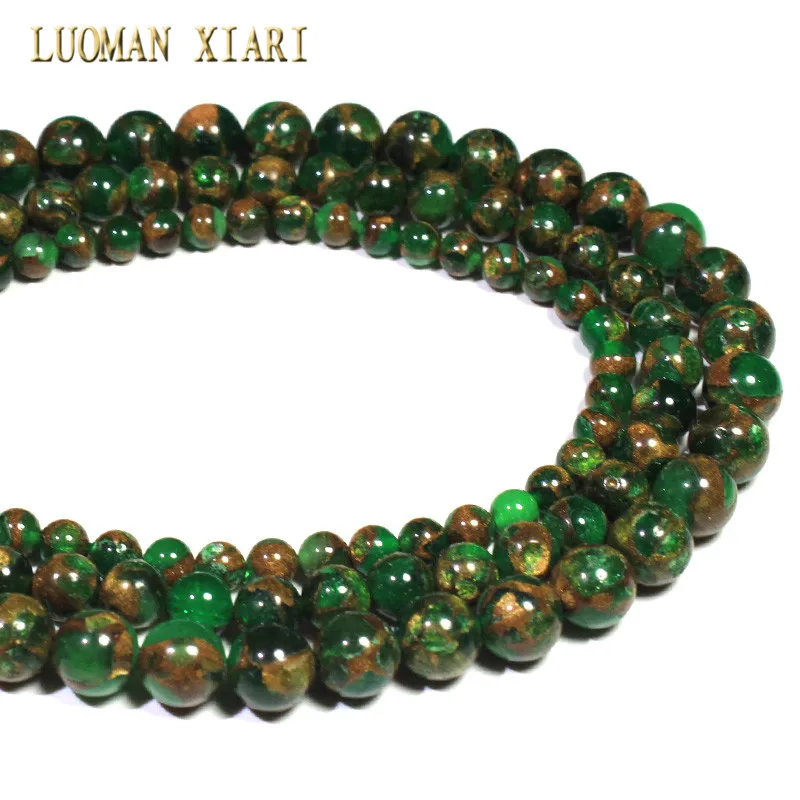 

Wholesale Natural Green Nepal Stone Round Loose Beads For Jewelry Making DIY Bracelet Necklace Material 6/8/10 Mm Strand 15''