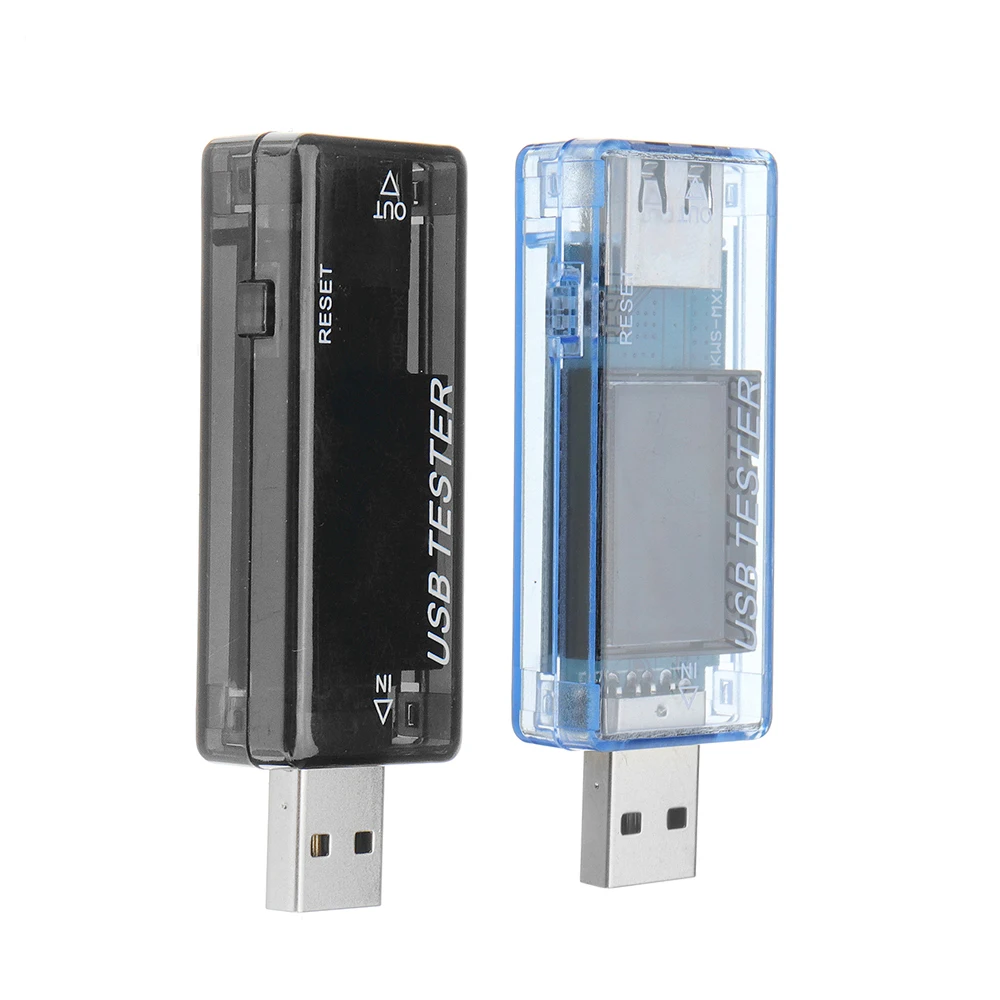 

1pc Blue/Black 8 in 1 QC2.0 3.0 4-30V Electrical Power USB Capacity Voltage Tester Current Meter Monitor KWS-MX17