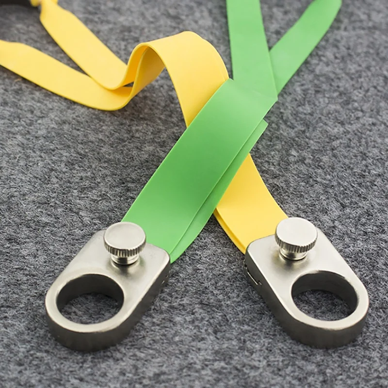 

New Ring Slingshot 304 Stainless Steel Ring Slingshot Precision Free Tied Spring Clip Outdoor Competitive Finger Slingshot