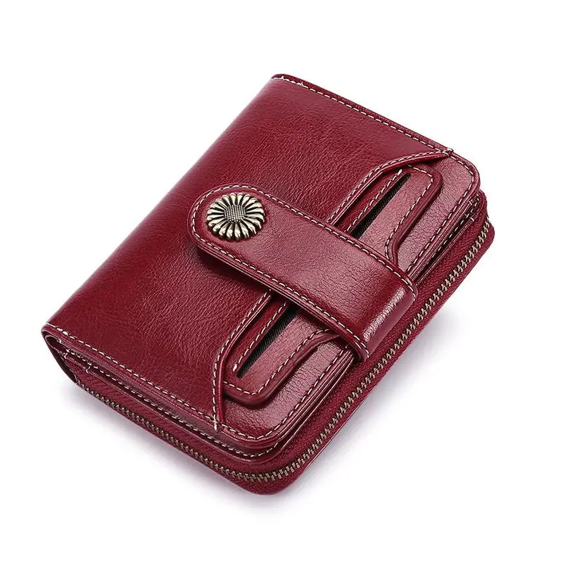 Wine Red Sendefn трендовый кошелек женский кошелек короткий кошелек качественный кошелек для монет женский кошелек на кнопке качественная фурнитура с цветами 5185H-66 - Цвет: Wine Red