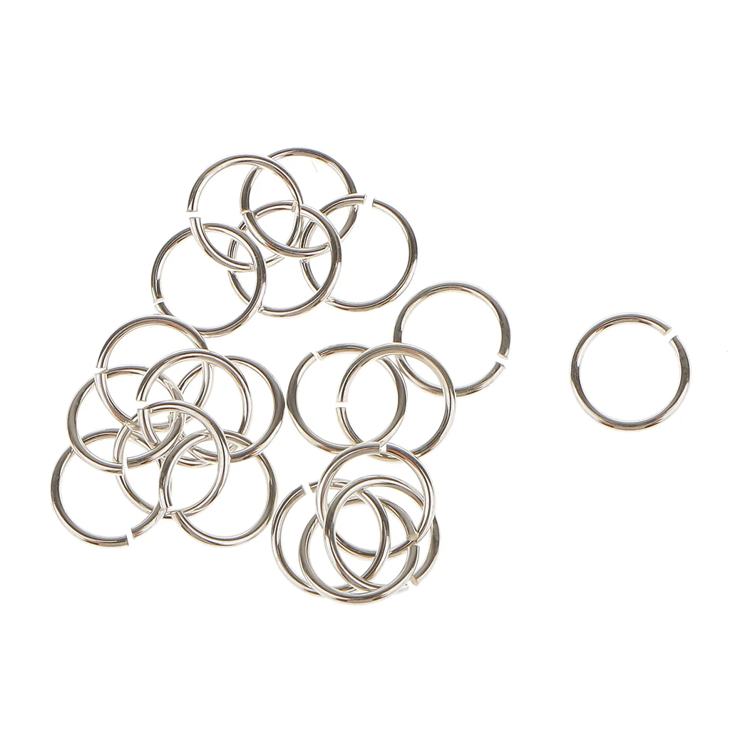 

20pcs Sliver Open Split Jump Rings for Jewelry Making Crafts Findings Tools 6mm