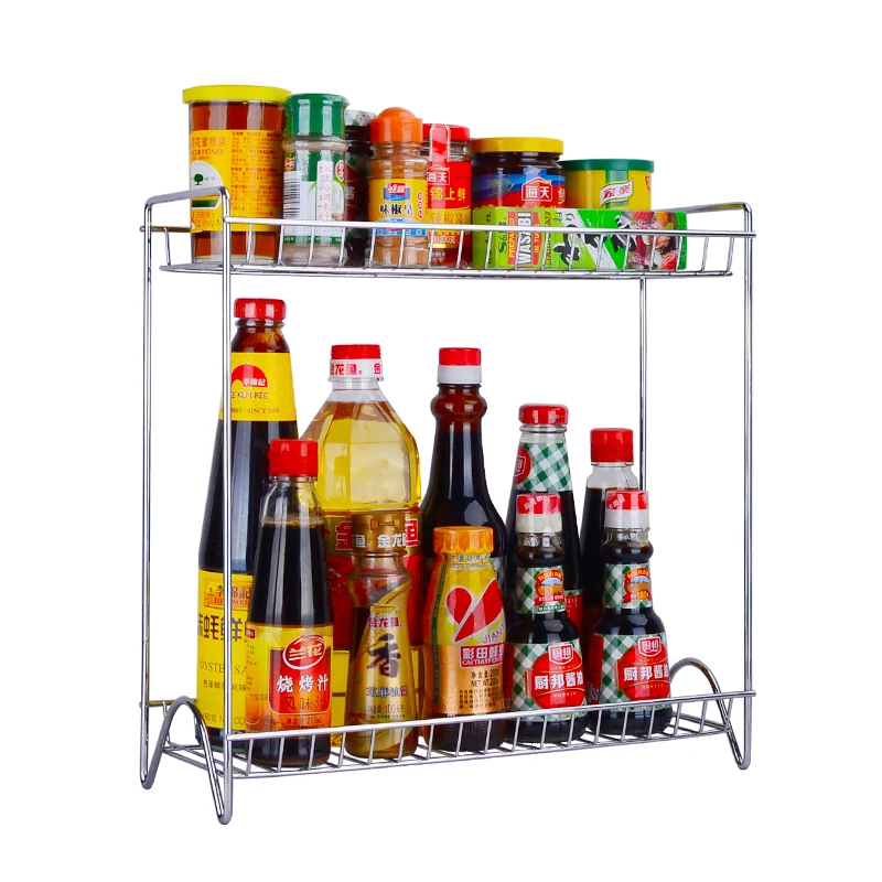 

Kitchen Organizer Seasoning Shelf Iron Spice Rack Multifunction Kitchen Storage Rack Holder Easy to install for Kitchen Storage