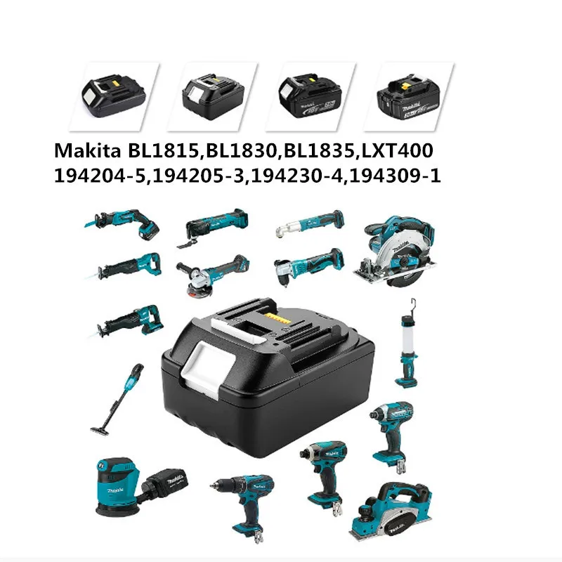 Высокое качество 6000 мАч 18 в замена Батарея для Makita 6.0Ah 18V 94205-3 BL1820 BL1830 BL1845 BL1860 LXT400 BDF452 BHP45