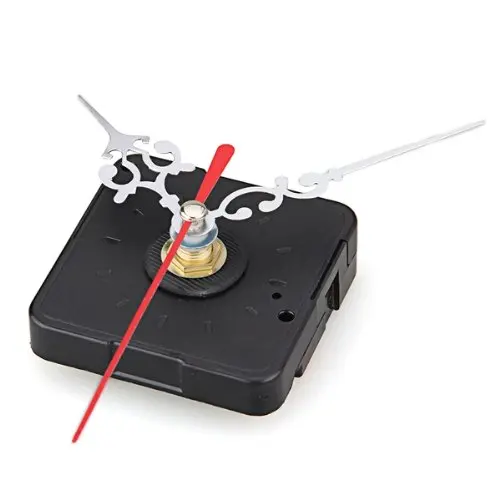 TFBC Clock Movement Mechanism with Silver Hour Minute Red Second Hand