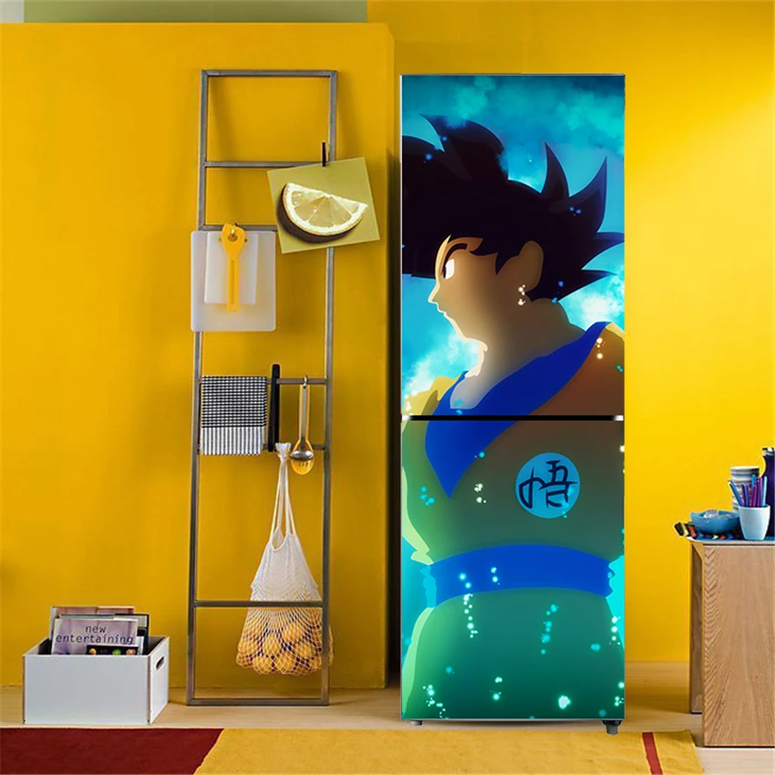 

Dragon ballz Anime Game Art Decor Adhesive PVC Removable Waterproof Decals Refrigerator Cover Door Removable DIY wall stickers