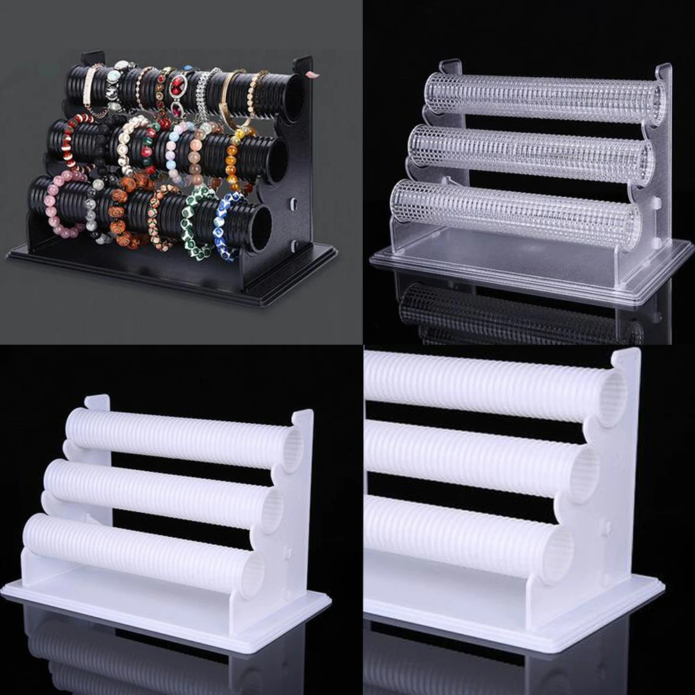 

SZanbana 3 Tier Acrylic Detachable Jewelry Holder Bracelet Organizer Necklace Management Watch Showcase Jewelry Display Stand