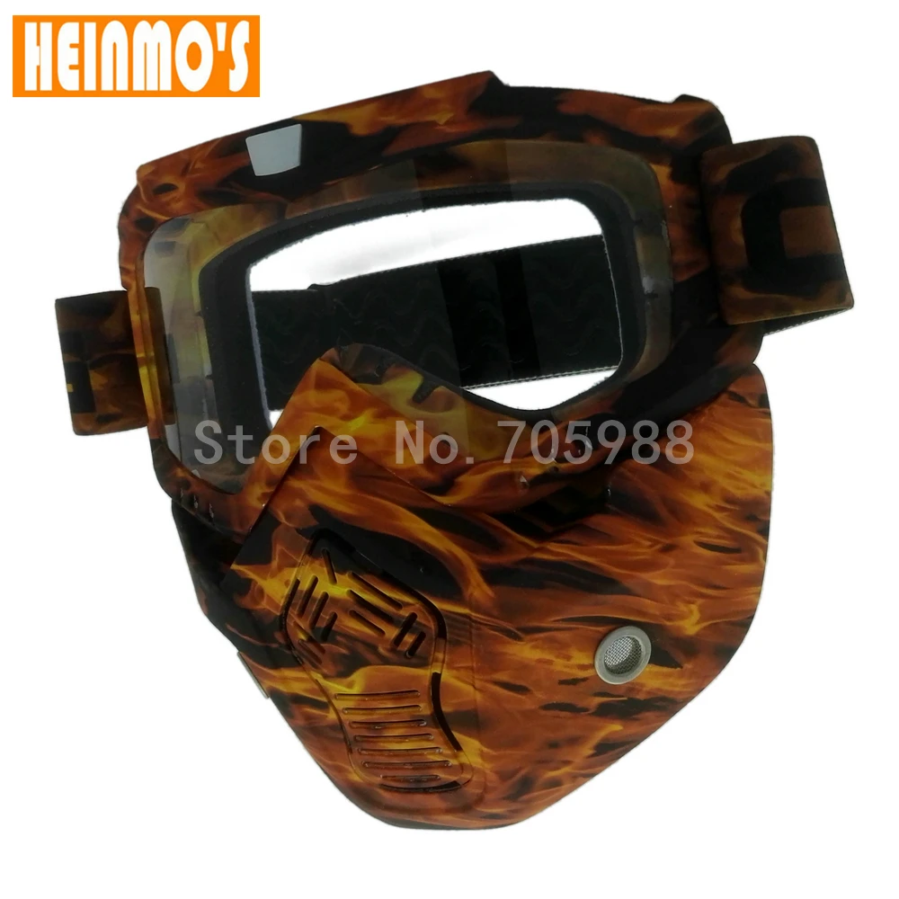 Image Hot sale motocross helmet goggles vintage helmet Mask Detachable Goggles scooter helmets Glasses mask Cycling goggles