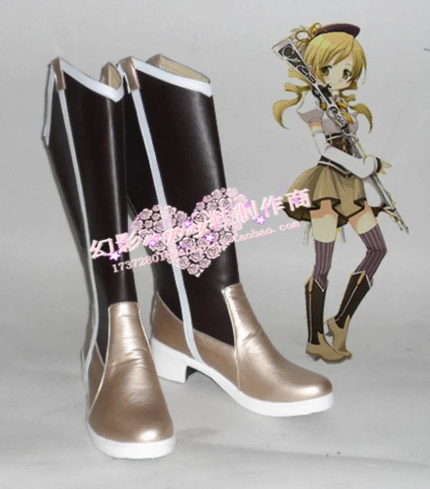 Обувь для костюмированной вечеринки на Хэллоуин Puella Magi Madoka Magica Mami Tomoe ботинки