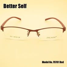 F9701 Half Rim Eyeglasses Metal Optical Frames Women Myopia Eyewear TR90 Glasses Spectacle Frame Man