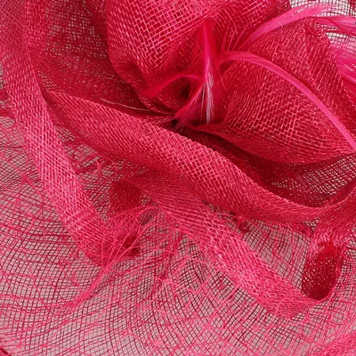 21 цвет высокого качества Модные Дерби вечерние восхитительные шляпы повязки для невесты перо аксессуары для волос для свадьбы головные уборы FS84 - Цвет: magenta