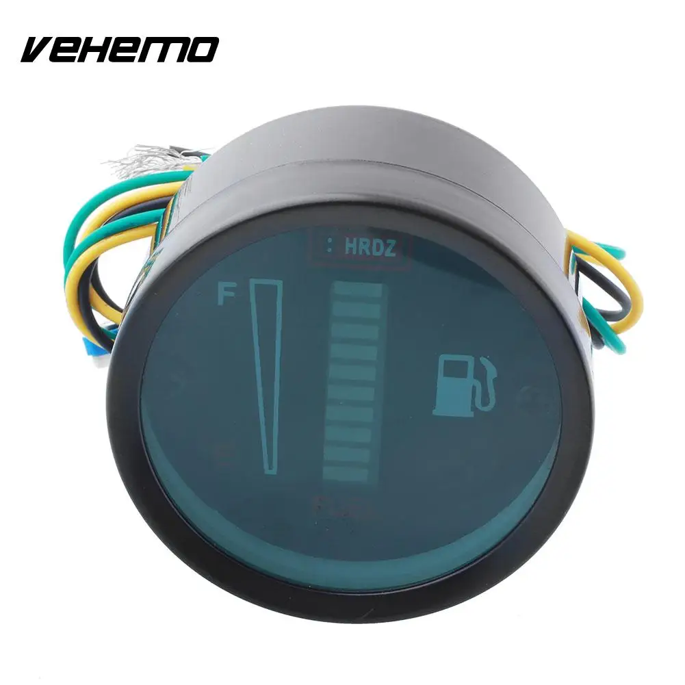 Vehemo универсальный автомобильный двигатель мотоцикла " 52 мм топливный измеритель светодиодный цифровой дисплей датчик топлива