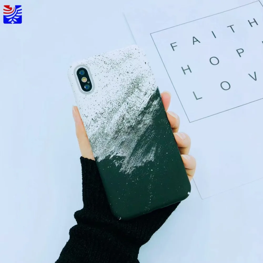 

PEIPENG Ink painting landscape Phone Case For iPhone 6 6s 6plus 7 8 plus X Protective shell Capa Hard PC Mobile Phone Back Cover