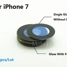 10 шт./лот объектив камеры для iPhone 7; сапфировое стекло с/без рамки для iPhone 7 4,7