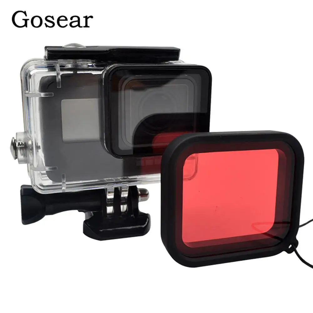 

Gosear Underwater Video Photography Filming Protective Diving Lens Red Filter for GoPro Go Pro Hero 5 Action Camera Accessories