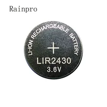 Rainpro 2 шт./лот LIR2430 2430 перезаряжаемая литиевая батарея 3,6 V Кнопочная батарея