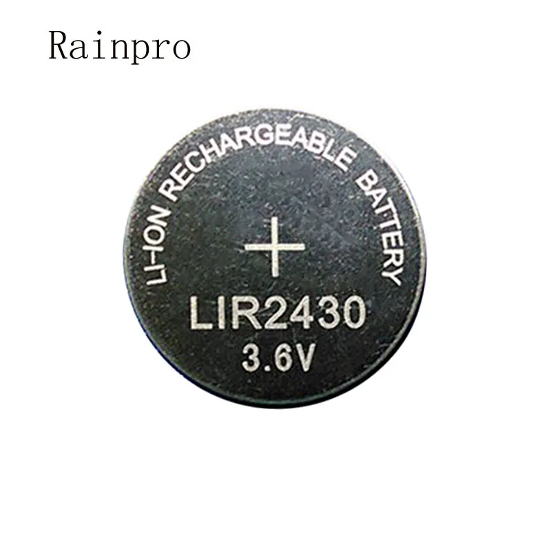 

Rainpro 2PCS/LOT LIR2430 2430 Rechargeable lithium battery 3.6V button battery