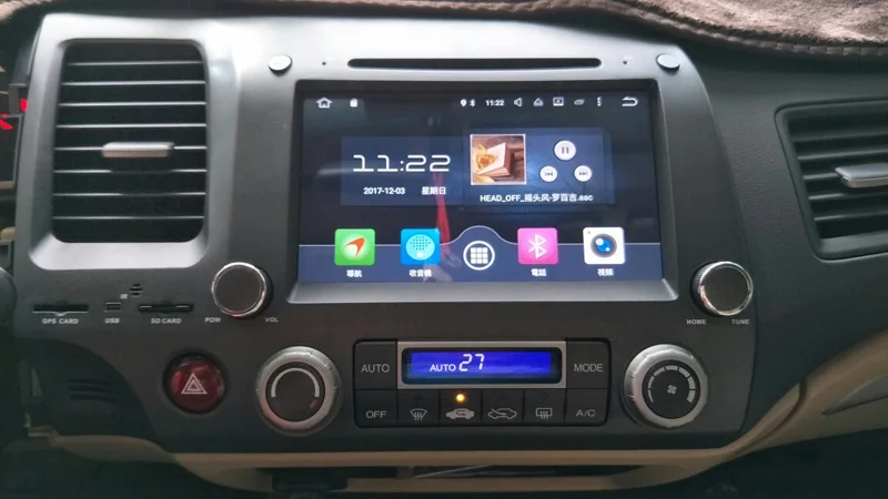 Восьмиядерный 64 Гб ПЗУ 4 Гб ОЗУ Android 9,0 для honda civic левое Вождение 2006-2011 с gps навигацией автомобильный мультимедийный плеер