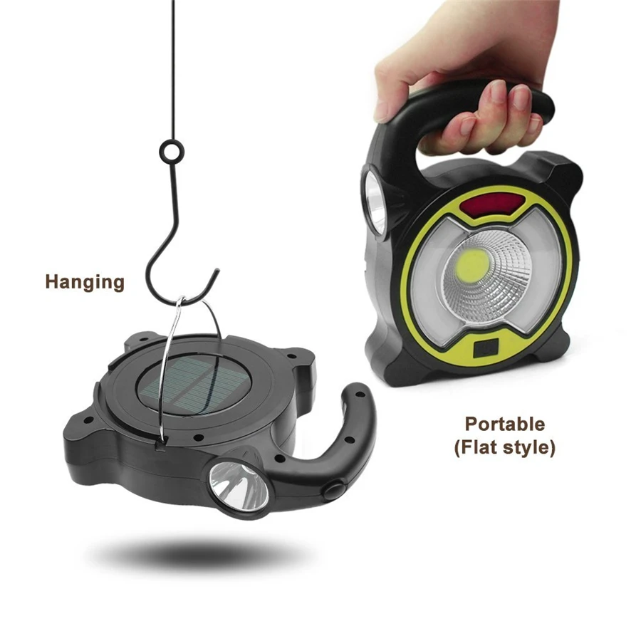 Conduziu a Lâmpada de Acampamento Modos de Lâmpada com Gancho de Suspensão Light para Camping Nova Solar Lanterna Portátil 4 Night Caminhadas Luz 6 Com Gancho de Suspensão Solar Night Light para Camping Caminhadas