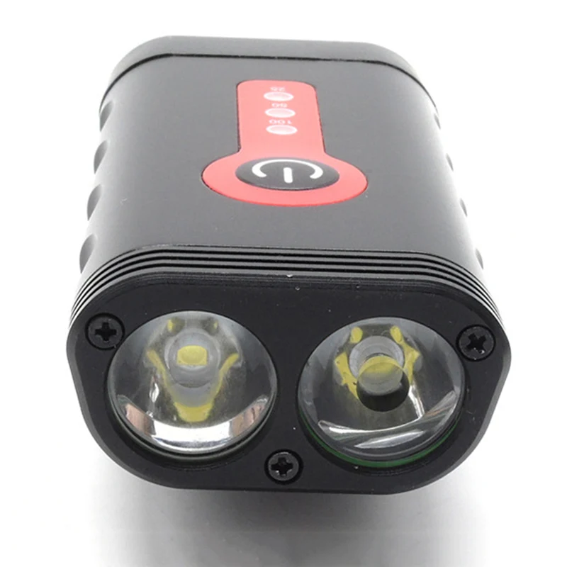 

USB Rechargeable Waterproof LED Bike Headlight Bicycle Front Lights For Cycling Safety equipped with three power indicators