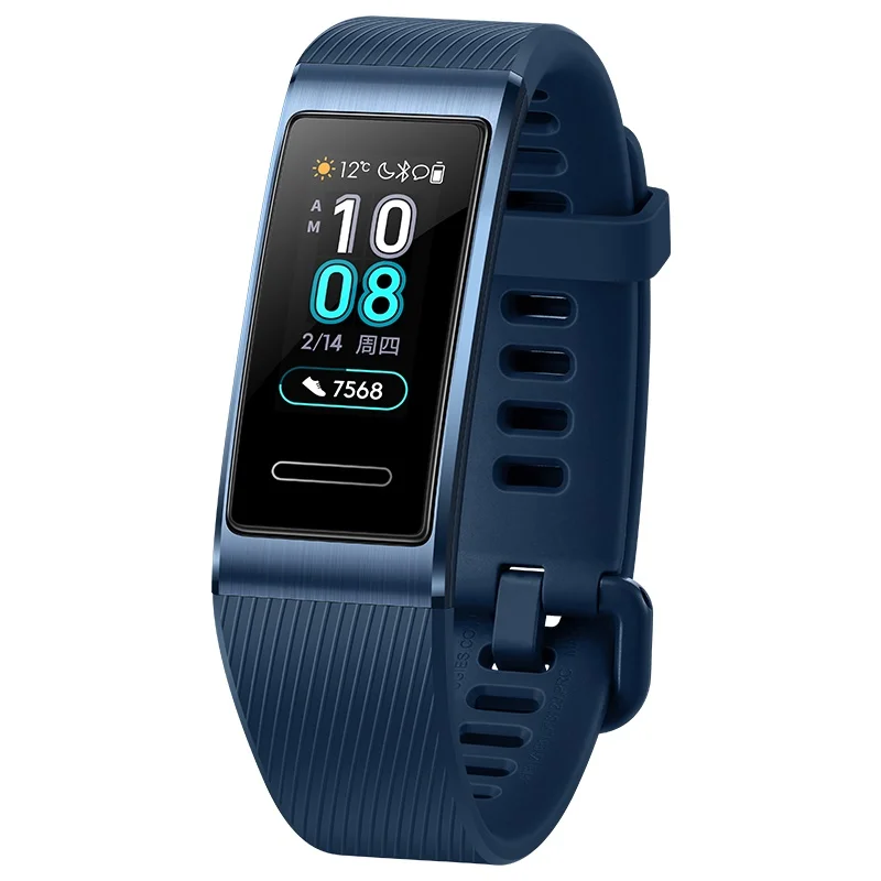 Оригинальный HuaWei Band 3 Pro Smartband gps металлическая рамка Amoled полноцветный дисплей