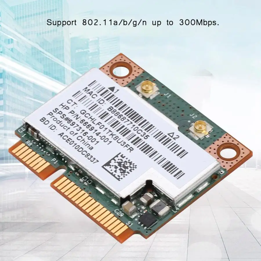 Для hp Для Broadcom BCM943228HMB двухдиапазонный 300 M Mini PCI-e беспроводная сетевая карта LAN с Bluetooth 4,0 Соединительная плата локальной компьютерной сети