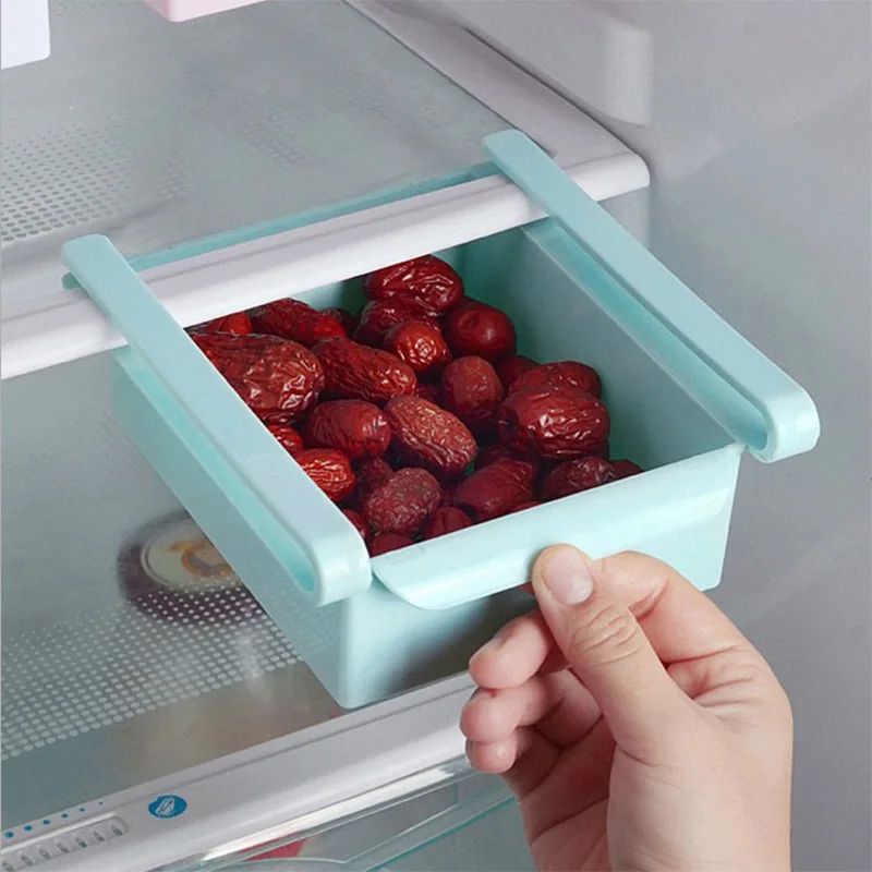 HHYUKIMI для холодильников и ящиков Стиль стеллаж для хранения морозильная камера хранения Органайзер для кладовки контейнеры, боксы для хранения обеспечивает экономию места • Кухня инструмент