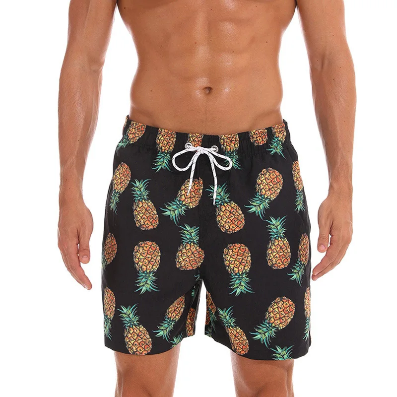 board shorts men fashion flamingo animal flowers print beach shorts quick dry swimwear bermuda masculino casual shorts men M-3XL - Цвет: C3