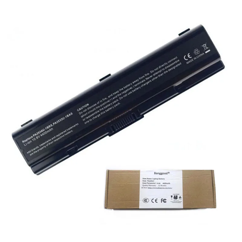 

4400mAh PA3534U-1BRS PA3534U-1BAS PA3533U-1BAS PA3534U Laptop Battery for Toshiba Satellite A200 A205 A210 L202 L500 L450D A300