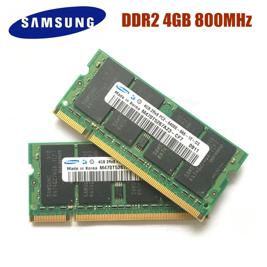 

Free Shipping Samsung Laptop memory 4GB PC2-6400 DDR2 800MHz Notebook RAM 4G 800 6400S 4G 200-pin SO-DIMM