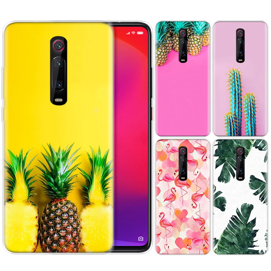 

Silicone Case for Xiaomi Redmi K20 Pro K20Pro Note 5 6 7 7A 6A Mi A2 A1 8 Lite 9 S2 Pocophone F1 Pineapple Flamingos Cactus