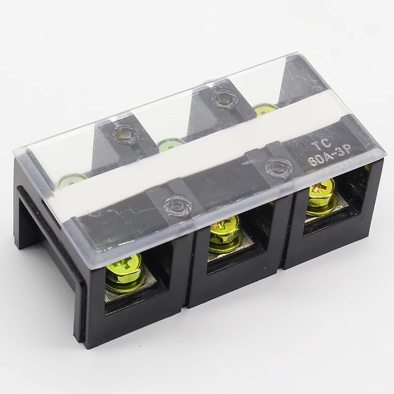 

TC-603 high current terminal block 3P60A terminal block pure copper wiring row connecting row of posts